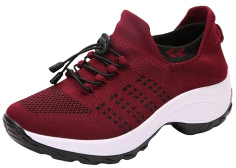 Zapatillas Ortopédicas para Mujer Zapatos sin Cordones Caminar Transpirables Ligeras Sneakers Cojín Aire Ligero Correr Fitness Flexibles Elegantes Ideales el Dia a
