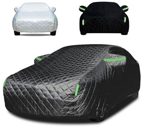 XMYAN Bâche Voiture Extérieur Anti Grêle pour Chevy Camaro 2010-2025, Imperméable Housse de Protection Anti-grêle Exterieur Voiture Protection Contre La Grêle Respirante(Black)