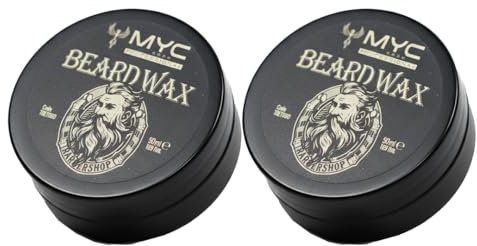 Professional Bartwachs – Premium Beard Wax für Männer, Starker Halt & Natürlicher Glanz – Pflegendes Bartstyling mit Arganöl & Shea Butter – 50 ml Made for Barbers ((2'er))