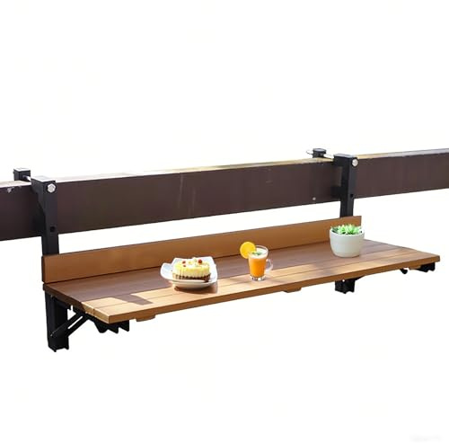 Tavolo da Balcone sospeso con ringhiera, tavolino da caffè da Balcone Regolabile, Tavolo da Balcone salvaspazio con ringhiera, tavolino da Patio da Parete, banco da Lavoro Pieghevole, Tavolo