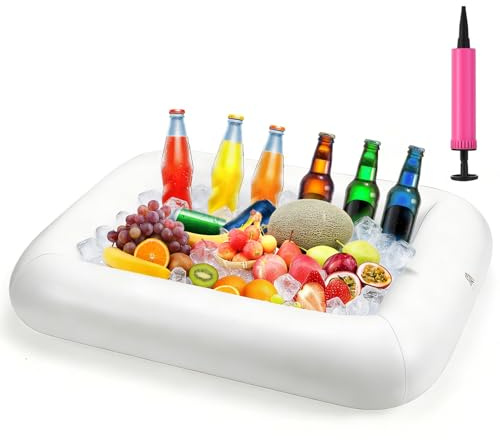 Bandeja Inflable,Hinchables Posavasos Piscina,Juego de Portavasos Inflable, Soporte Inflable para Bebidas,Bebidas Frutas Posavasos Flotante Bar para Verano SPA Playa Piscina Fiesta
