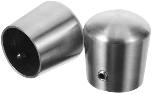 HAKIDZEL 2pcs Stair Rail End Caps Made of Stainless Steel with Polished Surface Easy to Install Handrail End Cap for Wood Rail to Enhance Safety and Add A Bright Design