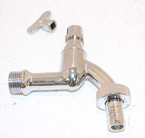 WeberSani Auslaufventil matt verchromt 1/2