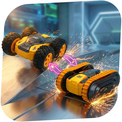 HSP Himoto RC ferngesteuertes Droiden-Fahrzeug Stunt Jumping Car, Drehungen von 360° per Knopfdruck, Auto-Modell, Komplett-Set RTR inkl. Fernsteuerung, Akku und Ladegerät