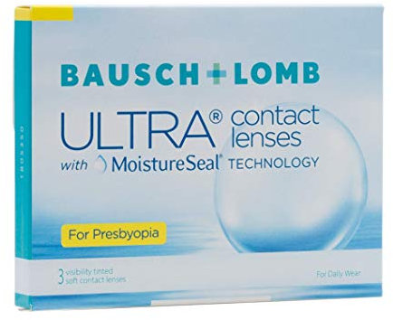 Bausch + Lomb Ultra for Presbyopia Contact lenses with Moistureseal Technology Monatslinsen weich, 3 Stück BC 8.5 mm / DIA 14.2 / 4.75 Dioptrien / ADD Low