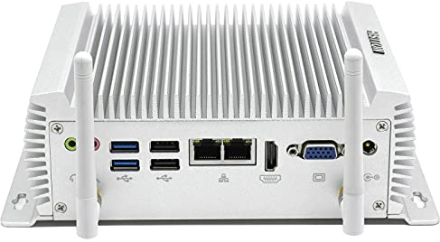 HISTTON Fanless Mini PC, Industrial PC Dual nuc i7 4500U with Windows 10 /Linux Ubuntu, 4GB RAM, 64GB SSD, 4*RS232 COM, 2*RS485 COM, 2*LAN, HDMI, VGA, WiFi