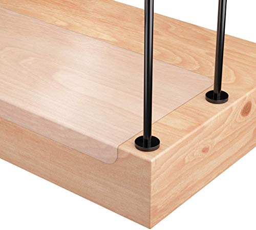 13 x Sossai® Stufenmatte STAIR PROTECT | 20 x 65 cm | transparent und selbstklebend | Treppenschutz (Easy Clean) für Treppen/Stufen