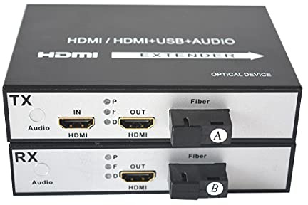 Primeda HDMI over Fiber Optic Extender -A pair 1080p HDMI fiber Converters,SC Singlemode single fiber 12.4miles, Multimode 0.31Miles Support 1920x1080P 60Hz max