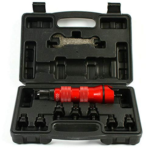 SHZICMY Nietmutternaufsatz mit 6x Zugdorne Nietmuttern Aufsatz Nietgerät für Bohrmaschine Akkuschrauber Profi Nietmuttern Adapter Kit M3-M6