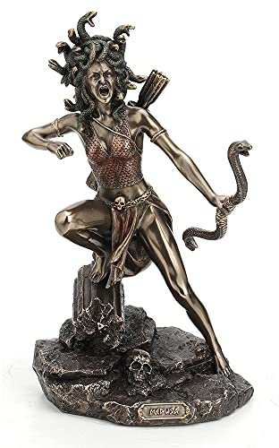 Veronese Design 21,6 cm hohe zweibeinige Jägerin Medusa Archary Haltung Bogen und Pfeil griechische Götter Statue Heimdekoration Sammlerstücke