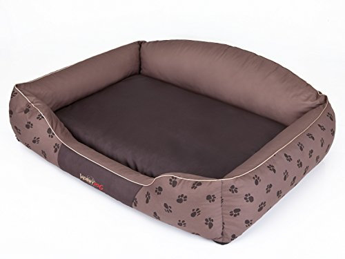 DOGGY Hundebett Katzenbett Haustierbett Hundeliege Gesteppt Hundekissen Bett Sofa Hundematratze Tierbett Hundesofa Matratze, Braun, XL - 84 x 65 cm