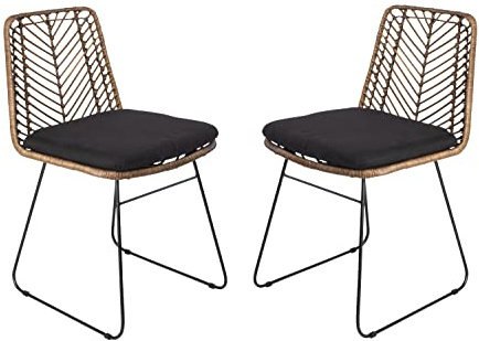 SAM 2er Set Rattanstuhl Kairo, Farbe Dunkelbraun