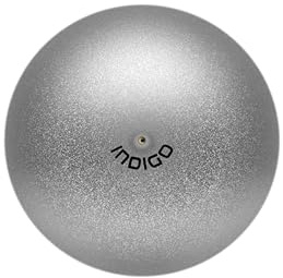 DRUNA Ballon pour Gymnastique Rythmique Glitter 400 g 19 cm Argent