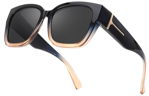 SIPHEW Überzieh Sonnenbrille Damen Über Normale Brille Polarisiert UV400