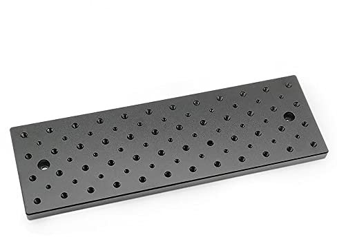 LeTkingok 300x100x12MM Double Density Optical Plate, M4 M6 Threaded Breadboard Experimental Anodized Aluminum Vibration Isolation Platform