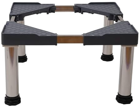 Podest für Waschmaschine FüßEhöHen 10/15/20/25cm Tiefkühltruhe Untergestell 50-75cm Kühlschrank Verstellbare Sockel Möbelträger füR Geschirrspüler Antivibrationsmatte