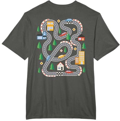 Cute Playmat outfits - Kinder - Unisex-Kinder - Auto- und Rennsportfans - Kurzarm - T-Shirt - Novelty-T-Shirts - Shirt - Schwarz - S - V-Ausschnitt mit offenem Rücken