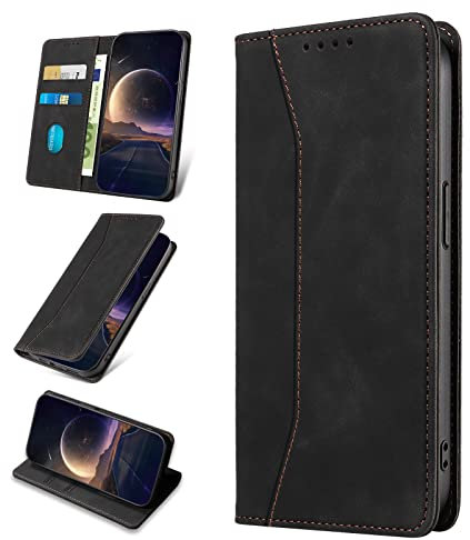 KANVOOS Funda para Huawei P Smart 2019, Funda Tapa Libro Movil de Cuero PU [Ranura para Tarjeta], Flip Case Billetera Carcasa para Huawei P Smart 2019 (Negro)