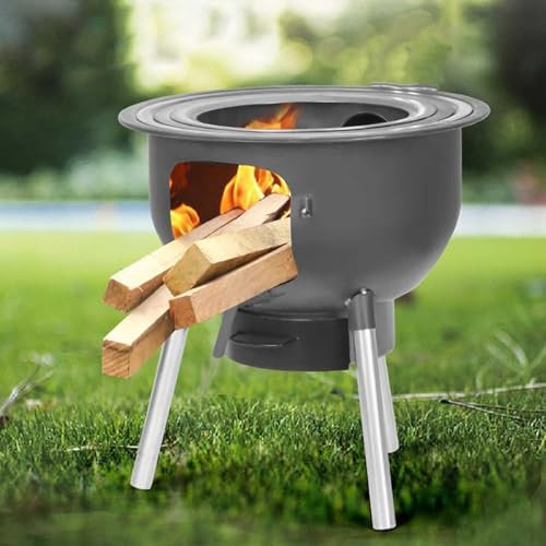 YUGXTH Estufa de Leña Portátil, Cocina de Leña para Exteriores, Estufa de Leña para Acampar para Preparación para Emergencias, Supervivencia, Suministros de Vida Fuera de La Red (Size : 48 * 55cm)