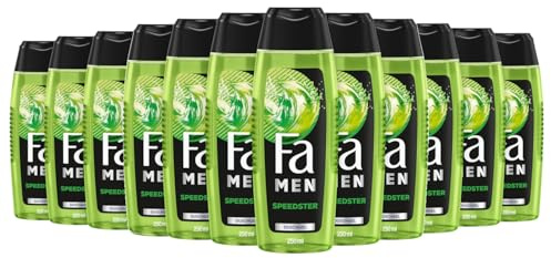 FA Duschgel Men Speedster mit Taurin (12x 250ml) 2in1 Formel für Körper & Haare, aktiviere deinen Körper, Geist & Sinne mit dem erfrischenden Duft von Zitrus & Zitronengras
