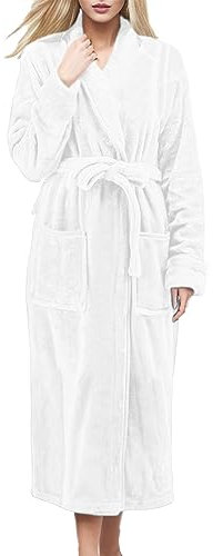 MILAX Unisex Warm Frottee Baumwolle Bademantel Damen Kuschel Fleece Morgenmantel Baumwoll Sauna Bademantel Damen Kapuzenhandtuch Poncho Für Erwachsene
