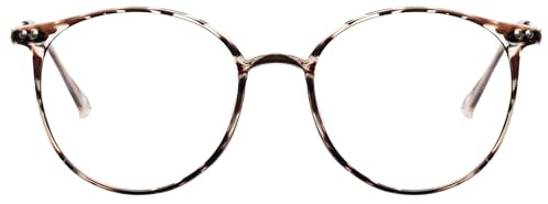 KAEOISFU Superleicht Oval Lesebrille Damen Herren, Runden Blaulichtfilter Computerbrille Lesebrillen, Computer Lesebrillen mit Sehstärke