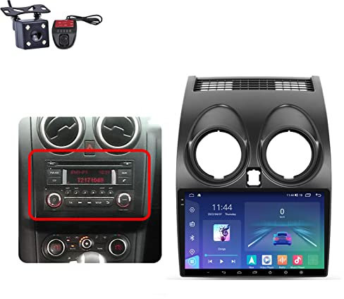 HYMLMY Navigatore satellitare per Auto Stereo per Auto Android 12 Doppio DIN in-Dash per Ni-ssan Qashqai 1 J10 2006-2013 Ricevitore multimediale con Schermo da 9/9,5 Pollici con Carplay Android A
