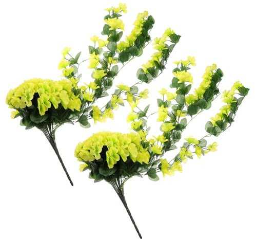 TOPBATHY 2pcs Lifelike Faux Violet Simulation Flowers Artificial Hanging Vines for Office Home Decor