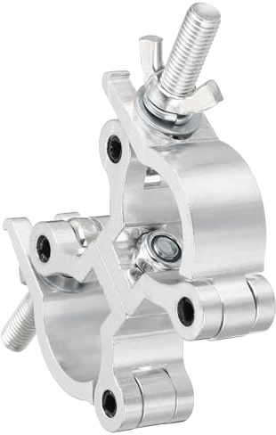 QUARKZMAN Traversen Klammern, Leichttraversenklemmen Rohrschellen Halbschelle für 35-45mm Rohrdurchmesser, maximale Belastung 68,04 kg, Doppelschnalle, 1 Stück