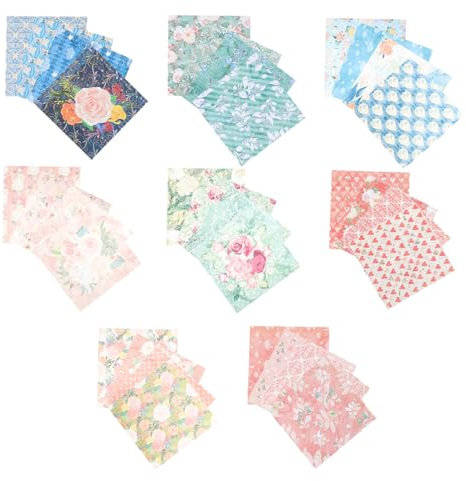 SEWOART 32 Blatt Bastelpapier Satz Für Decoupage Scrapbook-Papier Mit Blumen Und Pflanzenmustern DIY-zubehör Für Bastler