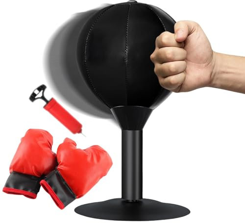 Punchingball Tisch, Boxbirne Schreibtisch, Antistress Tischiboxsack Büro Punching Ball, Boxsack Stehend Für Kinder Und Erwachsene