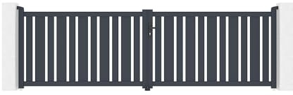 Casanoov Portail battant 4m VEYMONT H.120cm aluminium gris