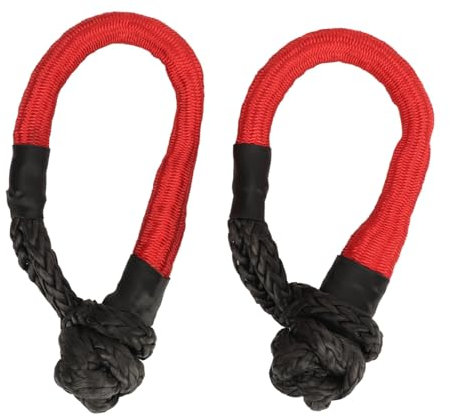 Luocute Manille Souple Robuste de 55 000 LB, 2 Manilles Souples pour Le Bateau, VTT, UTV, SUV, Camion, Remorquage Tout-Terrain, Adaptée à la Récupération de Véhicules, au Camping