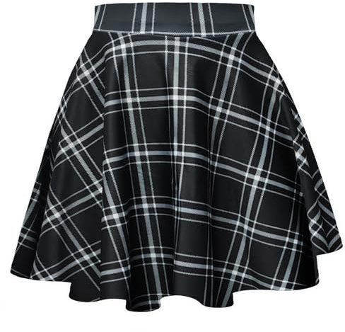 GOOBGS Women's Mini Skater Stretchy Skirt with Shorts | Casual Versatile Skirts, Damen Party Rock, Rock im A Linien, Tennisrock High Waist, Elegant Skort Kleider, Karneval Kostüm