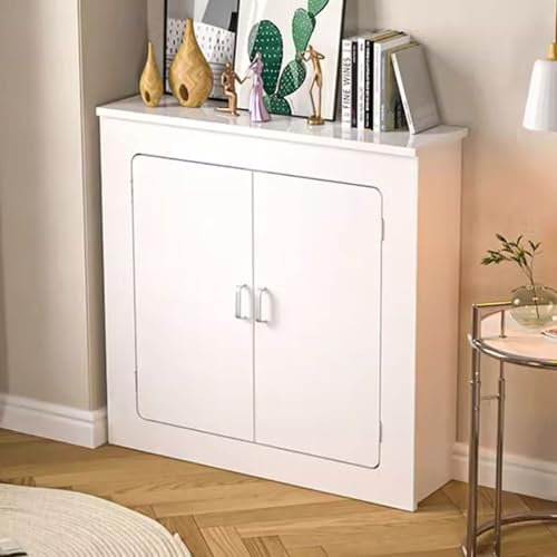 ZIHESY Wasserdicht Heizkörperabdeckung Dekorative Heizkörperabdeckungen in Unterschiedlichen Größen, Holzwerkstoff für Wohnzimmer/Schlafzimmer/Küche(White,70x70x20cm/27.6x27.6x7.9in)