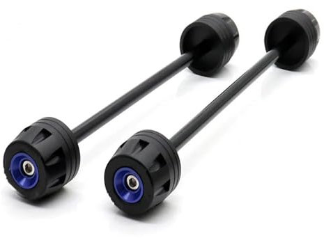 WKXTECZT Motorschutz-Rahmenschutz Für Aprilia RS Für Tuono 660 2021-2023 RS660 2022 Motorrad Hinterachse Vorderachse Gabel Crash Sliders Schutz Radnabenschutzblock Sturzbügel(Blau)