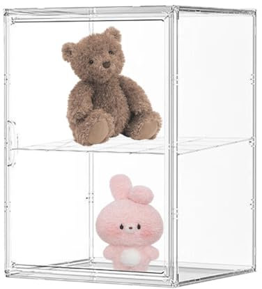 Puppenvitrine – Staubdichte Sammelvitrine, Transparenter Acryl-Ständer-Organizer | Puppenaufbewahrungsvitrine Mit Großem Fassungsvermögen, Heimaufbewahrungsorganisation Für Figuren, Plüschtiere Und Pu