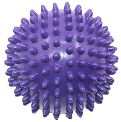 Trainingsbälle Weiche Pilates Ball - Übung Kern Beckenübung Stabilität Stabilität Soft Massageball Trigger Point Reflexologie Stress Lockerung Körper Stachelige Bälle (Size:7.5cm,Color:Lila)