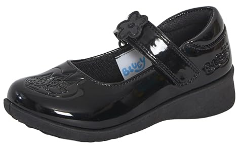 Bluey Girls School Shoes 7 UK Child Black