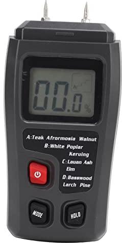 Portable Moisture Tester Wood Moisture Meter Digital Hygrometer with 4 Measurement Modes for Wood Firewood Logs Cardboard Paper