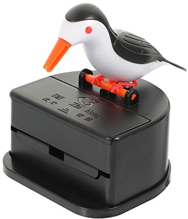 CIYODO Zahnstocherbox Aus Kunststoff Pressmechanismus Vogeldesign Für Zuhause Und Büro rutschfest Und Stabil