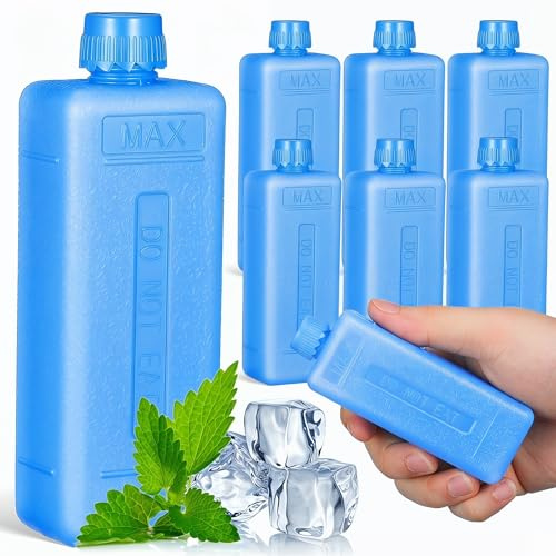 DOITOOL Ice Packs for Swamp Cooler 8PCS Ice Blocks for Portable Air Conditioner Fan Reusable Freezer Packs for Air Cooler Blue Freezer Blocks for Lunch Boxes Camping Picnic Coolers Evaporative AC Fan