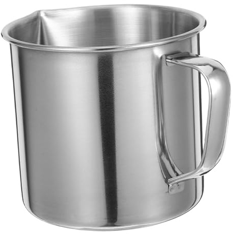 DINHEAROM Data [ Misurino in Acciaio Inossidabile Scala Graduata 500 Ml Becher Da Laboratorio Tazza Di Misurazione Per Cucina e Ricerca Parete Liscia Per Misurazioni Precise e Uso Versatile