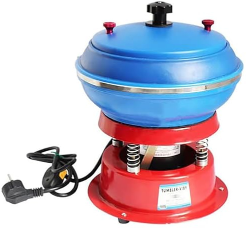 Electric Tumbling Polishing Machine, 8 Inch Vibratory Tumbler Bowl for Stone Polishing, Convenient Operation for Rock Tumbler Projects