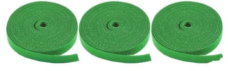 3 rotoli legacci nylon verdi, spago giardino regolabile