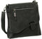 Geschenkset - Handtasche Schultertasche Umhängetasche Wildleder-Imitat Used Look mit Riegelverschluss Farbe schwarz