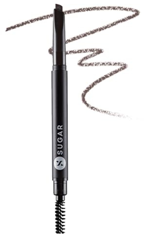 SUGAR Cosmetics Arch Arrival Brow Definer with Spoolie Lasts Upto 12hrs Pigmented Eyebrow Pencil Long Lasting & Natural Finish 3.5gm 1 count (Pack of 1) 02 Taupe Tom (Grey Brown)