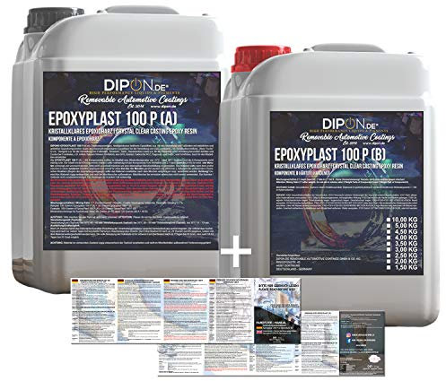 10,5 KG Epoxidharz 2K Epoxi Harz mit Härter Glasklar in Profi Qualität und geruchs- & emissionsarm. Epoxy Gießharz UV Stab. für Schmuck Holz Tisch Aquarium Terra Formenbau GFK Bodenbeschichtung