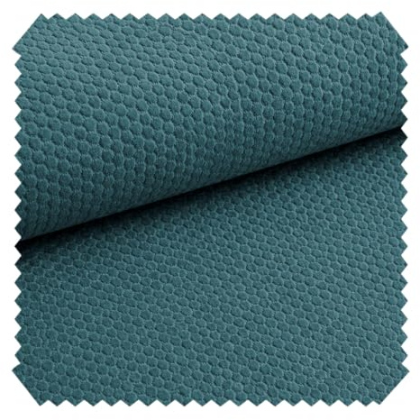novely® MAKAO Abverkauf | Leichter Velours-Möbelstoff Feine Wabenprägung 1lfm | Farbe: 09 Petrol