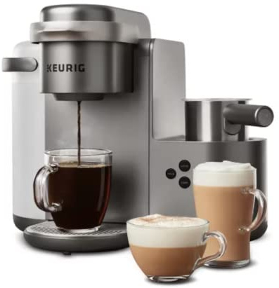 Keurig K-Cafe C Single Serve K-Cup Pod Coffee, Latte and Cappuccino Maker, Nickel